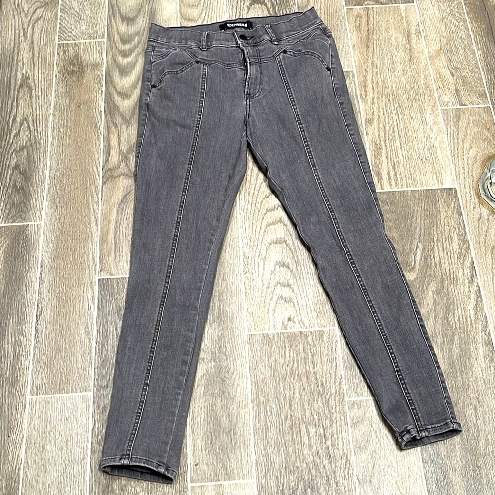 Express Faded Black Skinny Jeans